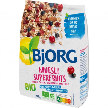 ECO BJORG MUESLI SUPERFRUCTE, 375g