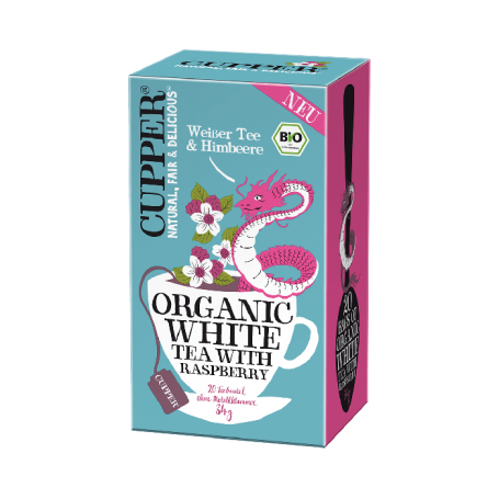 ECO CUPPER CEAI ALB CU ZMEURA, 20 plicuri
