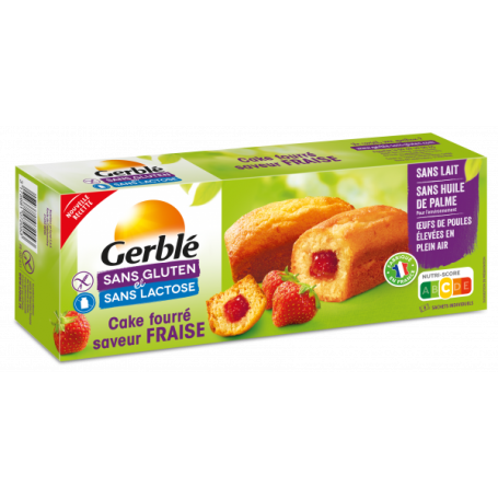 GERBLE FARA GLUTEN & LACTOZA MINI CHEC CU CREMA CAPSUNI, 210g