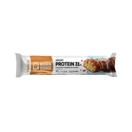 BORN WINNER DELUXE BATON PROTEIC 31% FARA ZAHAR ADAUGAT CRUNCHY COOKIES, 55g