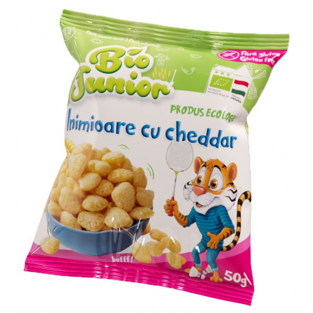 ECO BIO JUNIOR INIMIOARE CHEDDAR FARA GLUTEN 50g