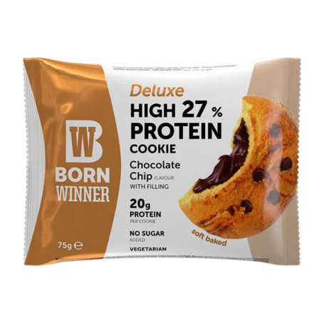 BORN WINNER DELUXE COOKIE HP 27% FARA ZAHAR - CHIPS&CREMA 75g