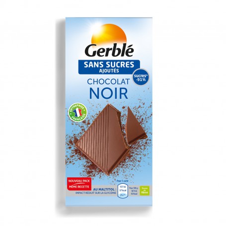 GERBLE FARA ZAHAR ADAUGAT CIOCOLATA NEAGRA LOW CARB, 80g