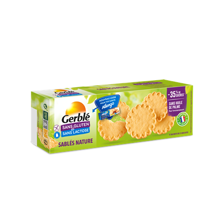 GERBLE FARA GLUTEN & LACTOZA BISCUITI NATUR, 120g