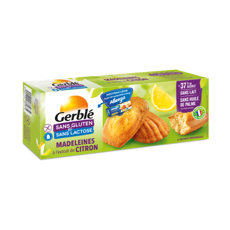 GERBLE FARA GLUTEN & LACTOZA MADLENE CU LAMAIE, 180g (6x30g)