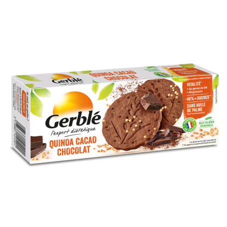 GERBLE EXPERT DIETETIC BISCUITI QUINOA-CACAO, 132g