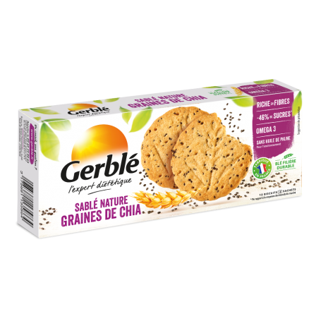 GERBLE EXPERT DIETETIC BISCUITI SEMINTE CHIA, 132g