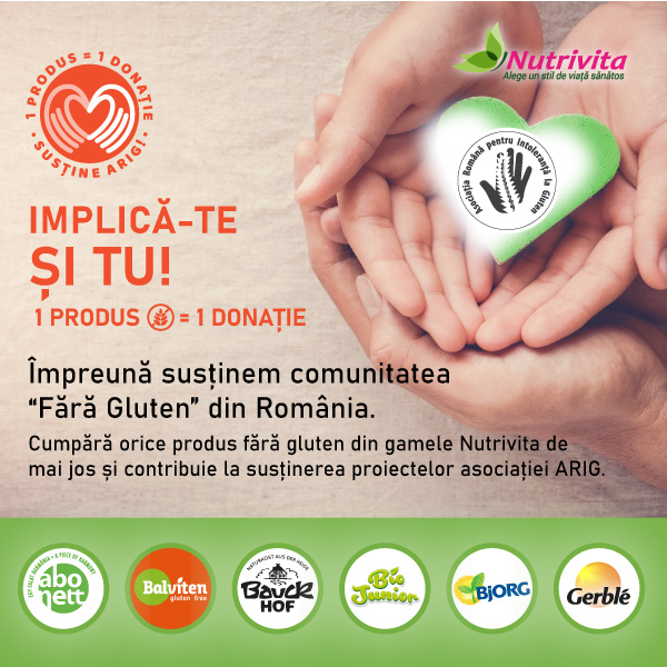 “Implica-te SI TU! Impreuna sustinem comunitatea Fara Gluten din Romania“